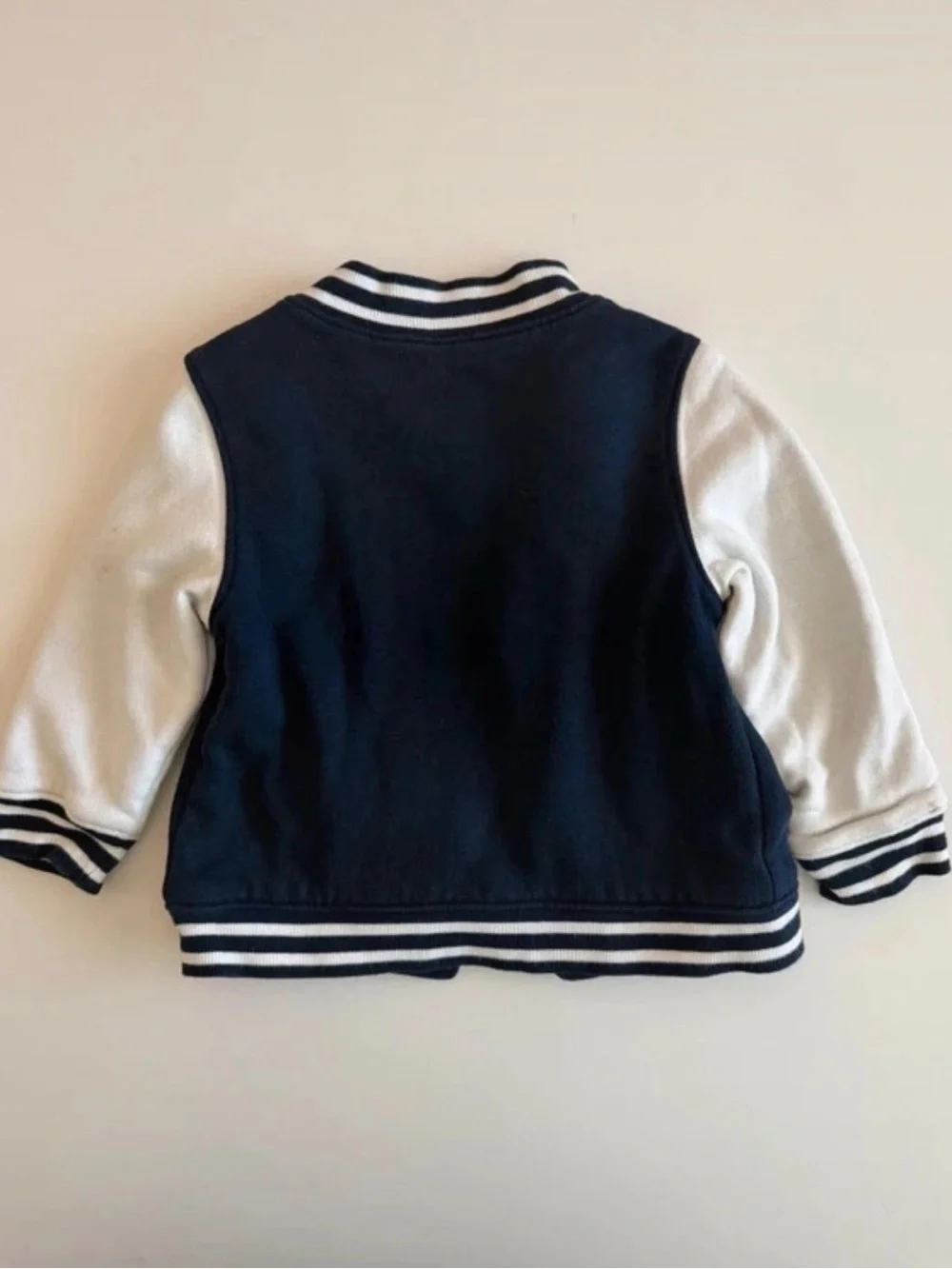 Old Navy Baby Boy 18-24 Month Navy and White Varsity Jacket